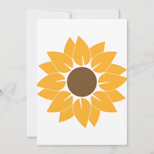 Sunflower Bridal Shower Invitation Kaart (Achterkant)