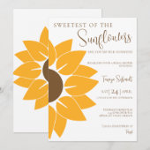 Sunflower Bridal Shower Invitation Kaart (Voorkant / Achterkant)