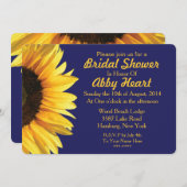 Sunflower Bridal Shower Invitation Kaart (Voorkant / Achterkant)