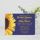 Sunflower Bridal Shower Invitation Kaart (Staand voorkant)