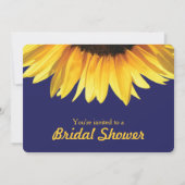 Sunflower Bridal Shower Invitation Kaart (Achterkant)