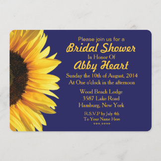 Sunflower Bridal Shower Invitation Kaart