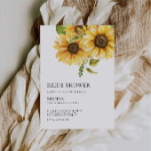 Sunflower Bridal Shower Invitation Kaart