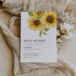Sunflower Bridal Shower Invitation Kaart