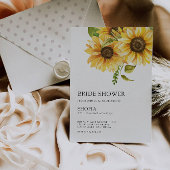 Sunflower Bridal Shower Invitation Kaart