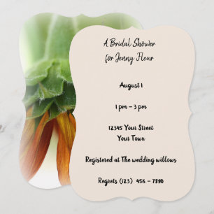 Sunflower Bridal Shower Invitation Kaart