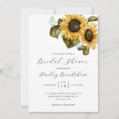 Sunflower Bridal Shower Invitation Kaart (Voorkant)