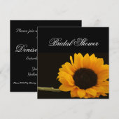 Sunflower Bridal Shower Invitation Kaart (Voorkant / Achterkant)
