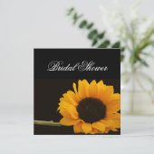 Sunflower Bridal Shower Invitation Kaart (Staand voorkant)