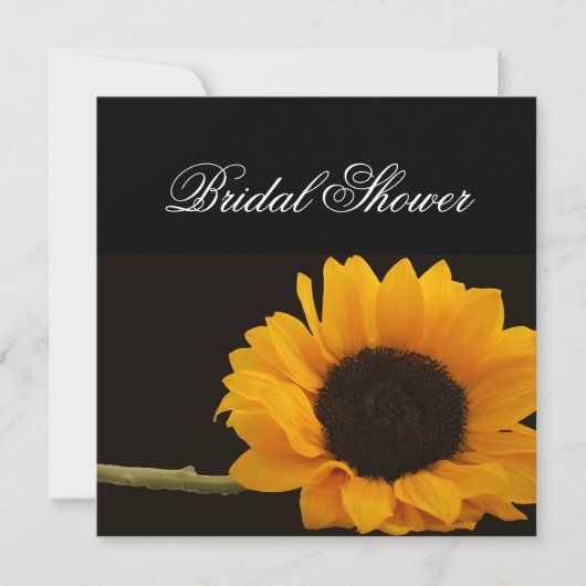 Sunflower Bridal Shower Invitation Kaart (Voorkant)