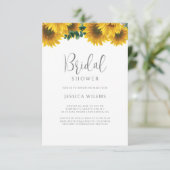 Sunflower Bridal Shower Invitation Kaart (Staand voorkant)