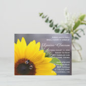 Sunflower Bridal Shower Invitation Kaart (Staand voorkant)