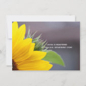 Sunflower Bridal Shower Invitation Kaart (Achterkant)