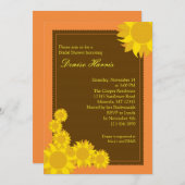 Sunflower Bridal Shower Invitation Kaart (Voorkant / Achterkant)