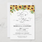 Sunflower Bridal Shower Invitation Kaart (Voorkant)