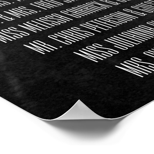 Sunflower Bride 9 Table Autumn Chalkboard Weddensc Poster (Hoek)