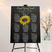 Sunflower Bride 9 Table Autumn Chalkboard Weddensc Poster