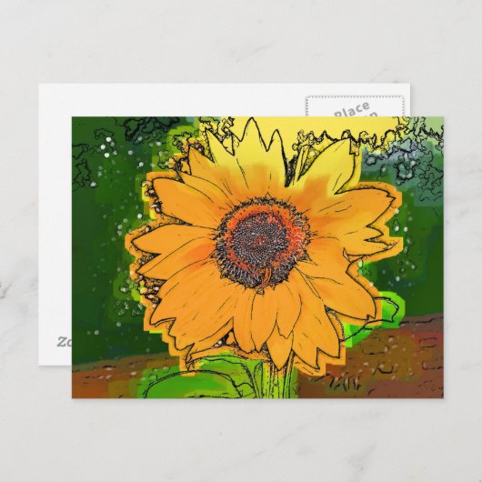 SUNFLOWER BRIEFKAART (Voorkant / Achterkant)