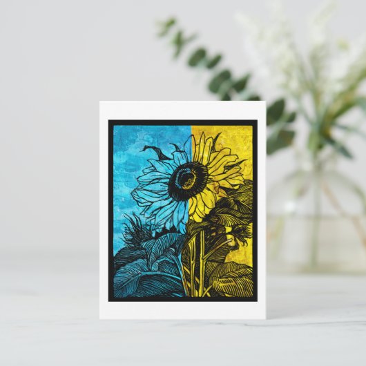 Sunflower Briefkaart (Staand voorkant)