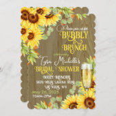 Sunflower Bubby & Brunch Bridal Shower Invitation Kaart (Voorkant / Achterkant)