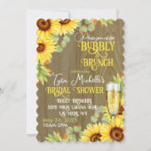 Sunflower Bubby & Brunch Bridal Shower Invitation Kaart (Voorkant)