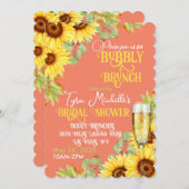 Sunflower Bubby & Brunch Bridal Shower Invitation Kaart (Voorkant / Achterkant)