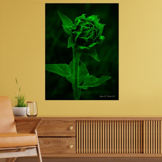 "Sunflower Bud" Poster (Woonkamer 2)