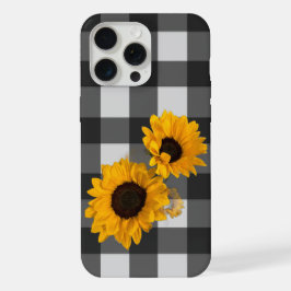 Sunflower Buffalo Plaid iPhone 15 Pro Max Case