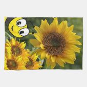 Sunflower Bumblebee Kitchen Towel Theedoek (Horizontaal)