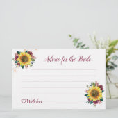 Sunflower Burgundy Lights Vrijgezellenfeest Advice (Staand voorkant)