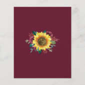Sunflower Burgundy Roos Lights Weddenschap (Achterkant)