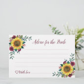 Sunflower Burgundy Roos Vrijgezellenfeest Advice K (Staand voorkant)