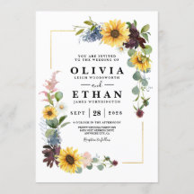 Sunflower Burgundy Rozen Blue Rustic