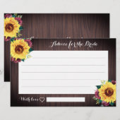 Sunflower Burgundy Wood Vrijgezellenfeest Advice-k (Voorkant / Achterkant)