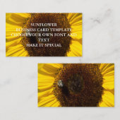 SUNFLOWER BUSINESS CARD TEMPLATE VISITEKAARTJE (Voorkant / Achterkant)