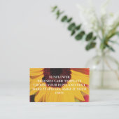 SUNFLOWER BUSINESS CARD TEMPLATE VISITEKAARTJE (Staand voorkant)