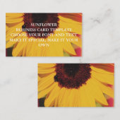 SUNFLOWER BUSINESS CARD TEMPLATE VISITEKAARTJE (Voorkant / Achterkant)