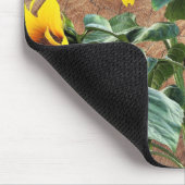 Sunflower Butterflies Rustic Barn Board Muismat (Hoek)