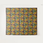 Sunflower Butterflies Rustic Barn Board Wandkleed (Voorkant (horizontaal))