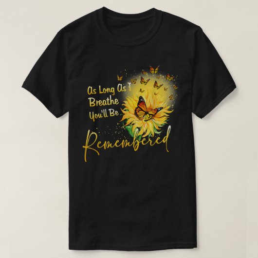 Sunflower Butterfly Angel Memorial T-shirt (Design voorkant)