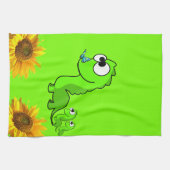 Sunflower Butterfly Dinosaur Kitchen Towel Theedoek (Horizontaal)
