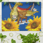 Sunflower Butterfly Dinosaur Kitchen Towel Theedoek (Gevouwen)