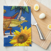 Sunflower Butterfly Dinosaur Kitchen Towel Theedoek (Quarter Fold)