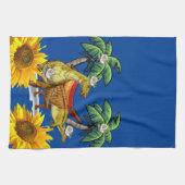 Sunflower Butterfly Dinosaur Kitchen Towel Theedoek (Horizontaal)