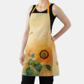 SUNFLOWER, BUTTERFLY, GROEN VERLAAT Japanse Floral Schort (Insitu)