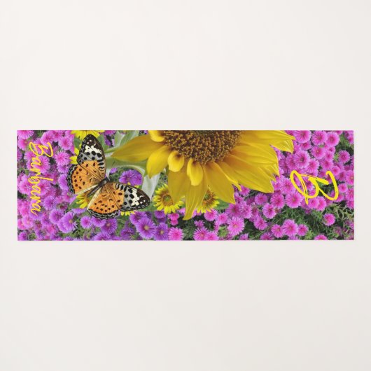 Sunflower Butterfly Yoga Mat (Achterkant (horizontaal))