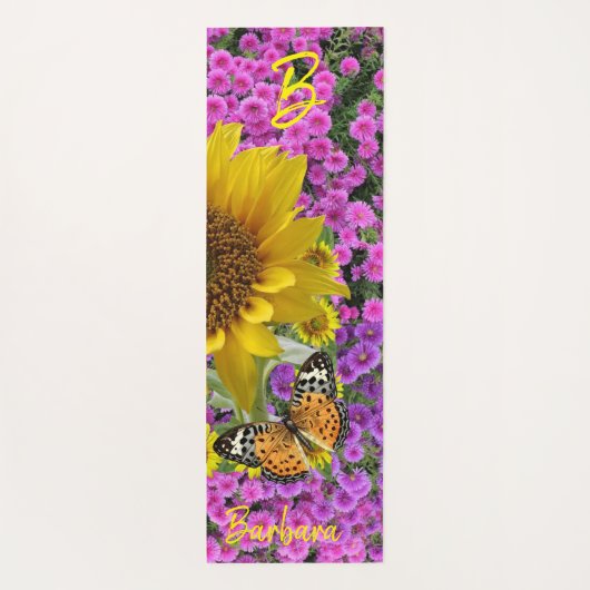 Sunflower Butterfly Yoga Mat (Achterkant)