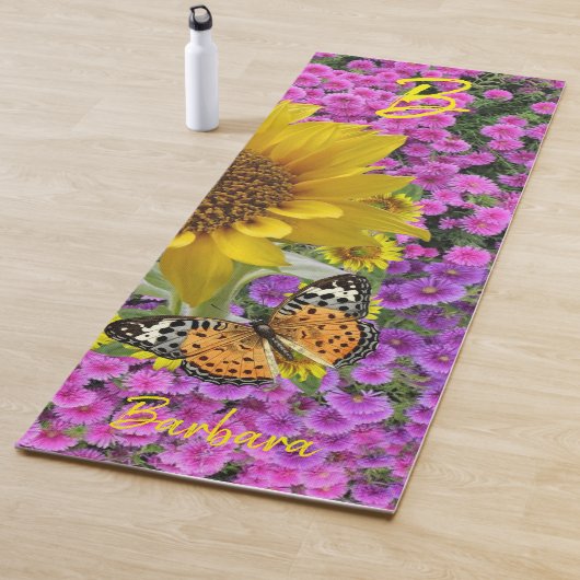 Sunflower Butterfly Yoga Mat (In situ)
