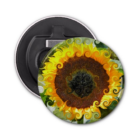 SUNFLOWER BUTTON FLESOPENER (Voorkant)