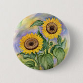 SUNFLOWER-BUTTON RONDE BUTTON 5,7 CM (Voorkant)